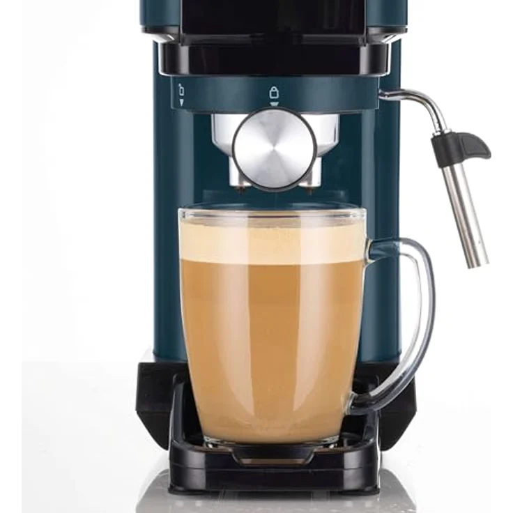 Ariete 1399 Espressomaschine Snow White, 1300 W, 1,1 l, 15 bar Druck, für Pulver und ESE-Pads, 2 Tassen, Cappuccino – Bild 3