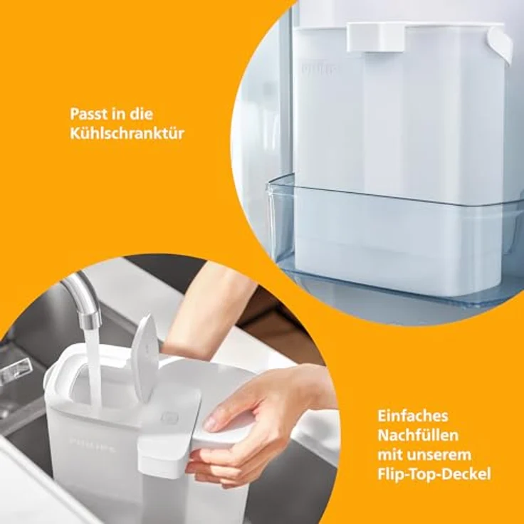 Philips AWP2980WH3, automatischer Wasserfilter für die Arbeitsplatte, 3-stufiger Sofortfilter mit hoher Durchflussgeschwindigkeit, weiß, 3 Kartuschen im Lieferumfang enthalten – Bild 6