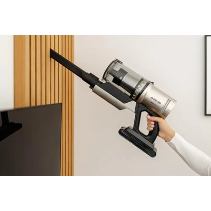 Gorenje NEOFLOW SVC259441NFGO, Akku Staubsauger mit Inverter Power Motor und Staubsensor-Technologie, Satin Gold – Bild 8