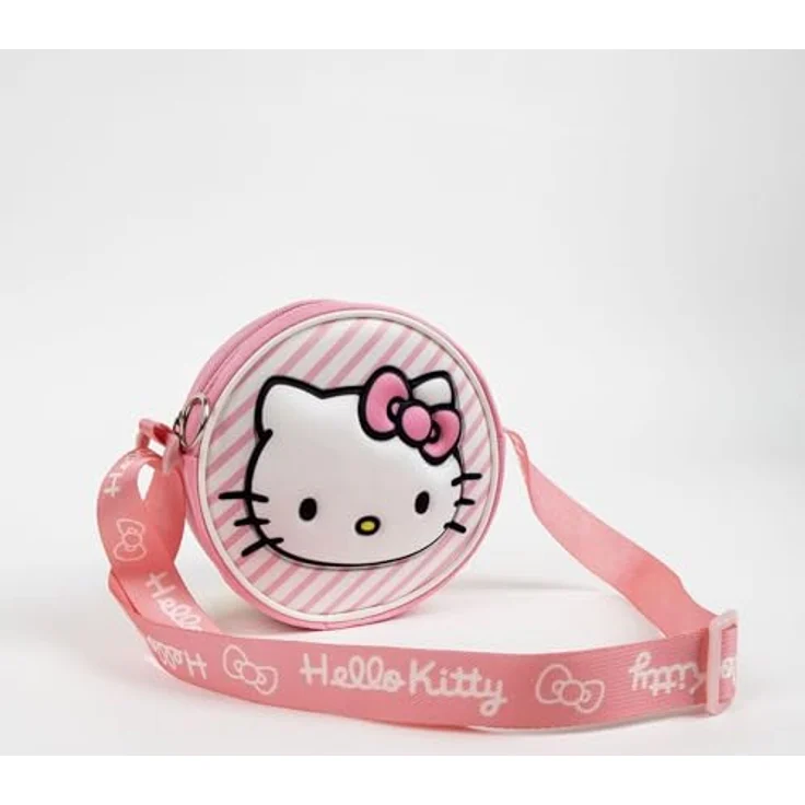 Cerda Umhängetasche Hello Kitty, leichte 3D Fantasia Tasche für Kinder, 13x13x4 cm, verstellbarer Schulterriemen, 71 g – Bild 3