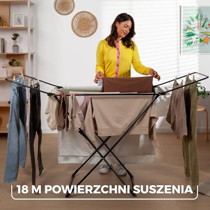 Vileda Wäscheständer UNIVERSAL Ultimate Wäscheständer, mattschwarz, 18m Leinenlänge - Preisvergleich – Bild 3