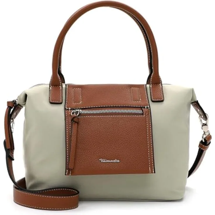 Tamaris Shopper TAS Fabrizia, Damen Einkaufstasche aus Nylon mit Reißverschluss, zweifarbig und längenverstellbarem Umhängeriemen