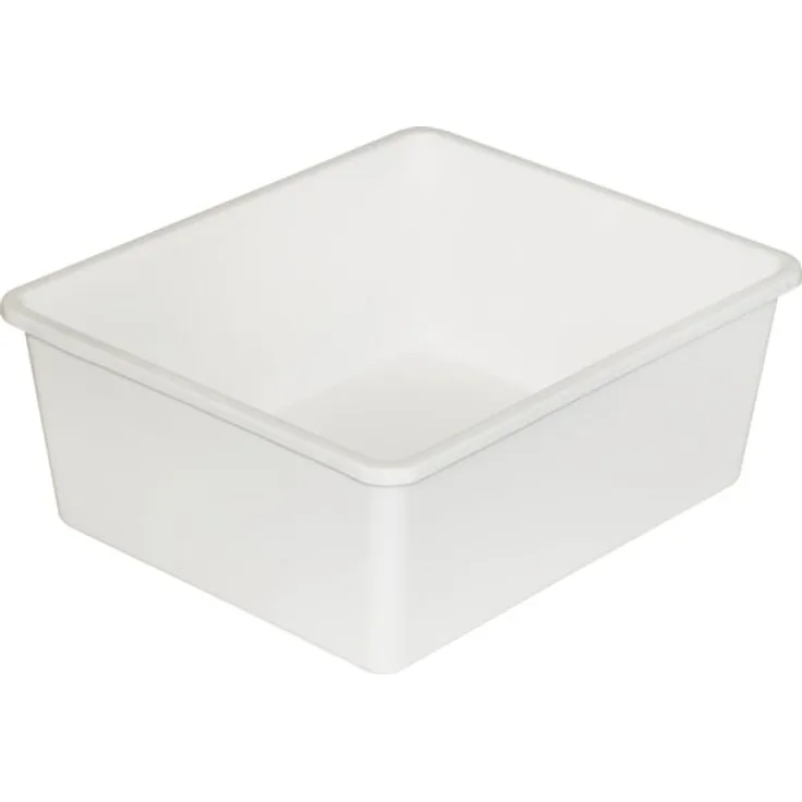 Rechberger Vorratsschale aus Kunststoff, weiß, 100 mm hoch, 260 mm lang, 4 l Inhalt