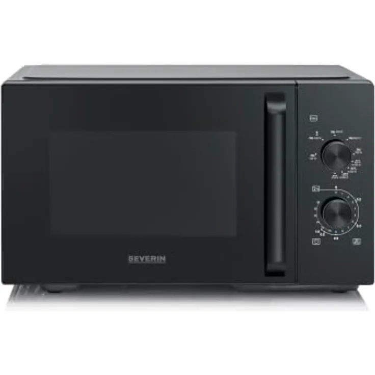 Severin 7792 Mikrowelle Schwarz, 900W mit Mikrowellen- und Grillfunktion, 9 Leistungsstufen und 30 Minuten Timer
