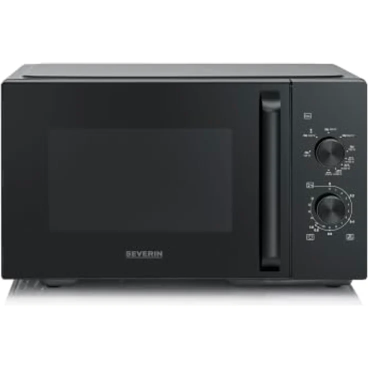 Severin 7792 Mikrowelle Schwarz, 900W mit Mikrowellen- und Grillfunktion, 9 Leistungsstufen und 30 Minuten Timer – Bild 1