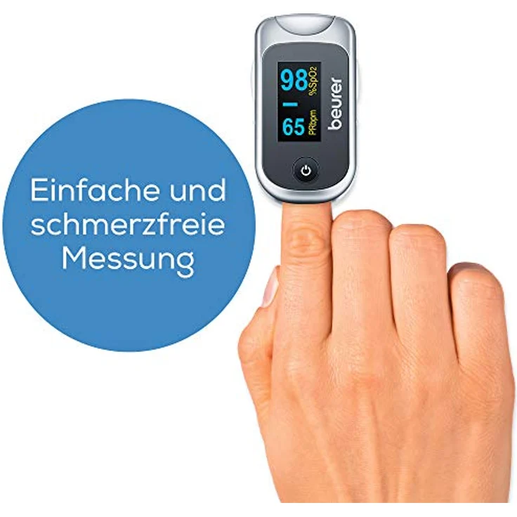 Beurer PO 40 Pulsoximeter, silber Pulsmesser – Bild 6