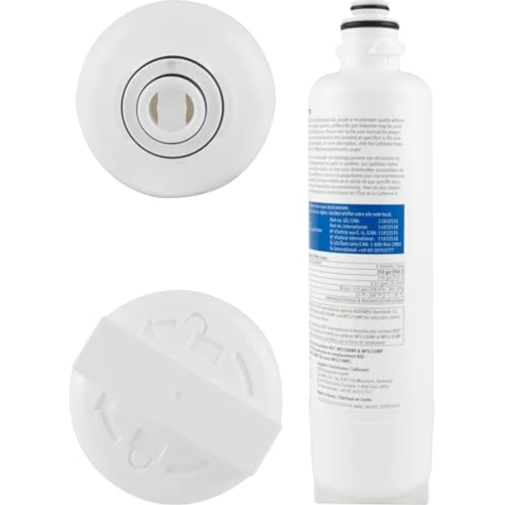 BSH Wasserfilter für Gefrierschrank 11032518, kompatibel mit Bosch, Siemens und Neff, verbessert Trinkwasserqualität, weiß – Bild 3