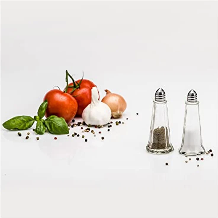Westmark Salz- und Pfefferstreuer-Set, 2-tlg., Fassungsvermögen je 40 ml, Glas-Rostfreier Edelstahl, New York, Transparent-Silber, 65262270 – Bild 8