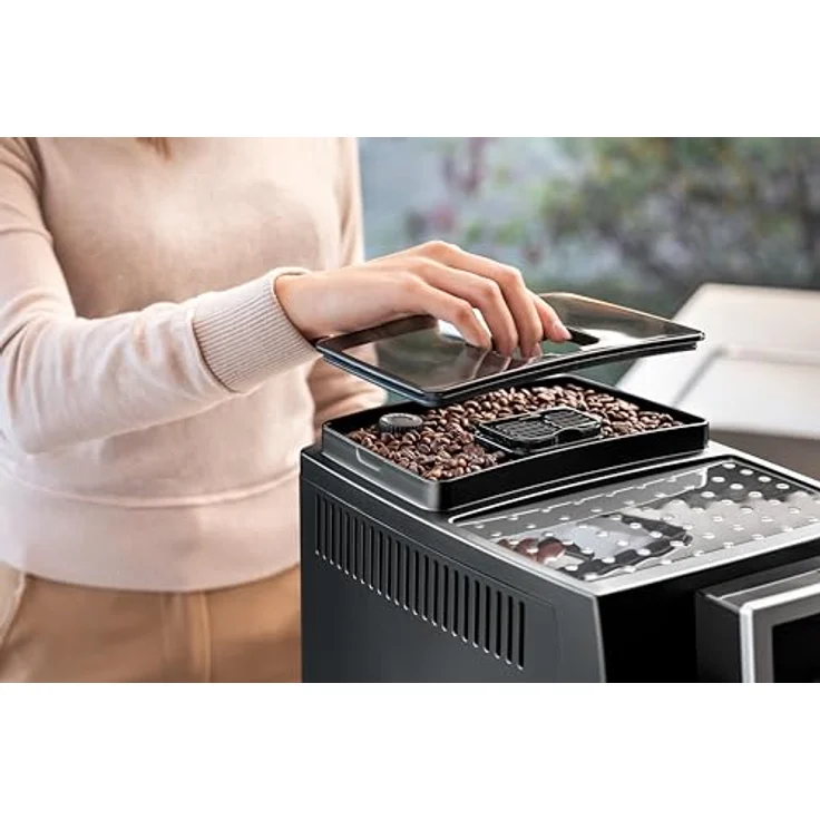 De'Longhi Magnifica S Smart ECAM 230.13.B Kaffeevollautomat mit Milchaufschäumdüse für Cappuccino, Espresso-, Kaffee- und Long Coffee Direktwahltasten und Drehregler, 2-Tassen-Funktion, schwarz – Bild 3