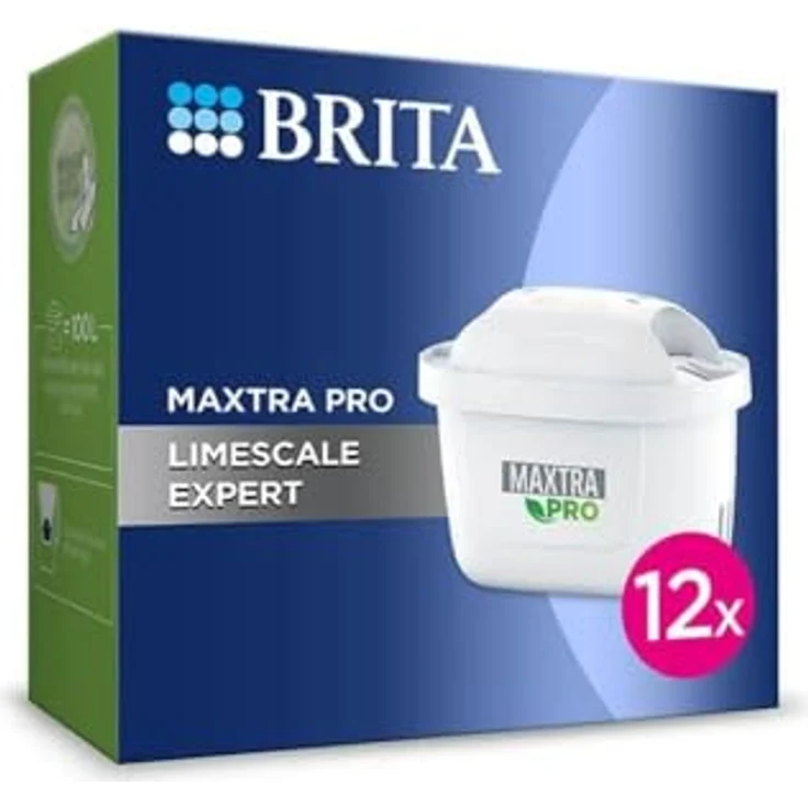BRITA Maxtra Pro Kalk-Expert-Wasserfilterkartusche, 12 Stück – Original-BRITA Nachfüllpackung, reduziert Verunreinigungen, Chlor und Metalle – Bild 1