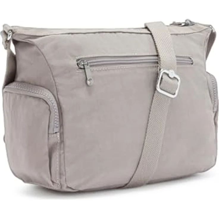 Kipling Basic Gabbie S, Umhängetasche 29 cm, mit großen Hauptfach und Reißverschlusstaschen, grau – Bild 3