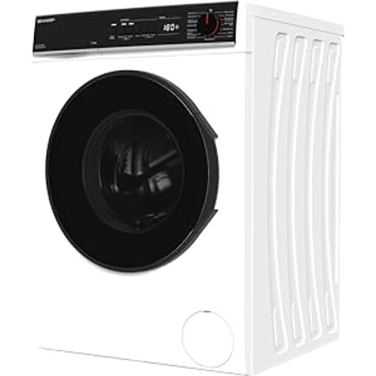 SHARP ES-PRO914WA-DE Waschmaschine Frontlader, 9kg, 1400U/min, Smarte Bedienung durch Veezy App, Dampffunktion, Inverter, 15 Programme, AquaStop, Weiß – Bild 4