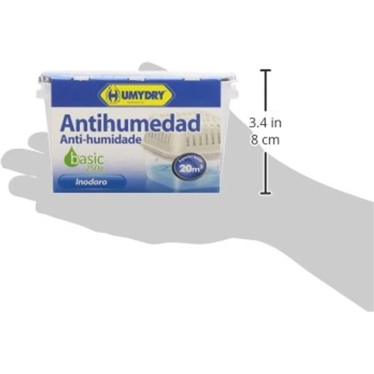 HUMYDRY Compact Luftentfeuchter 250g für Räume bis 8 m², nachfüllbar, energieeffizient, ideal für Badezimmer und Dachböden – Bild 3