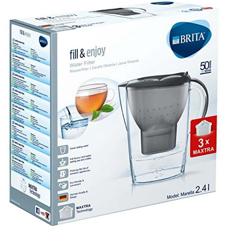 BRITA Marella Cool Wasserfilter graphit + 3 Kartuschen – Bild 4