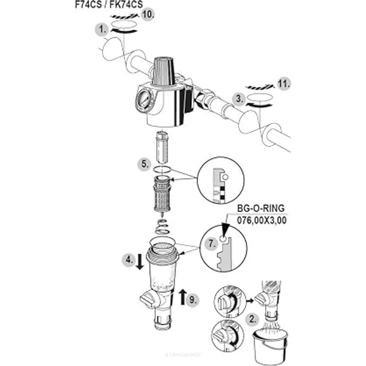 Resideo Filtereinsatz AF74 für PrimusPlus, Edelstahl, Maschenweite 0,095/0,11mm, 1 Stk. – Bild 7