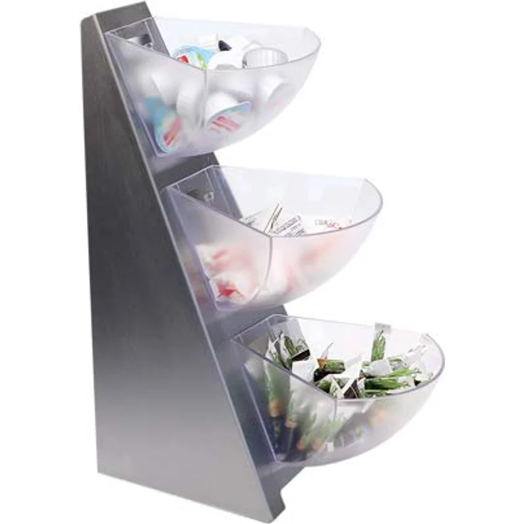 APS Multi-Rack, Küchenregal, Gestell, Portionsschütte, Portionsspender, Dispenser, 18/0 Edelstahl, Volumen pro Schütte 1 Liter Inhalt, 3-stufig – Bild 3