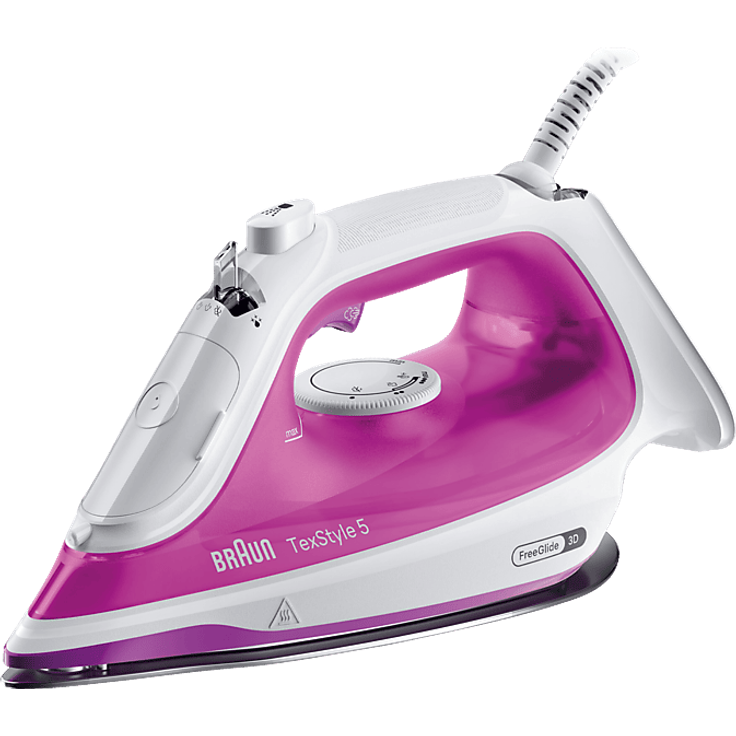 BRAUN TexStyle 5 SI 5225 PU Dampfstoß 200 g/min Dampfbügeleisen (2500 Watt, Keramiksohle, SuperCeramic Beschichtung)