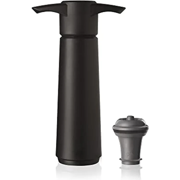 Vacu Vin schwarz 1 Stopfen Weinpumpe, Kunststoff, 3,6X 7,5X 12,5 cm – Bild 5
