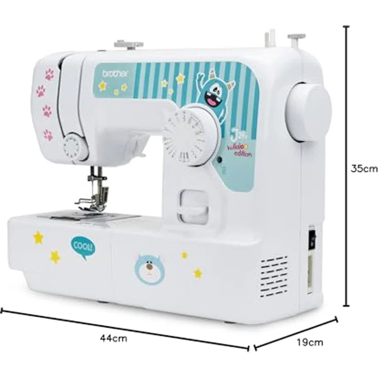 kullaloo Brother J14s Freiarm-Nähmaschine, Einsteiger Maschine inkl. Nähkurs-Material-Set und Designs zum Austauschen – Bild 7