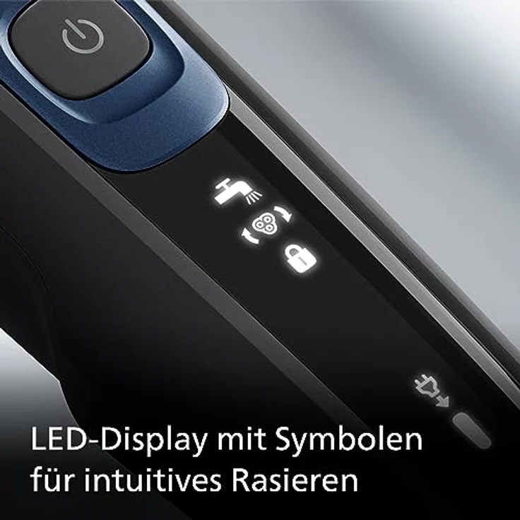 Philips Shaver Series 5000 – Elektrischer Nass- & Trockenrasierer für Herren mit Präzisionstrimmer & weicher Transporttasche, Metallic-Blau – Bild 4