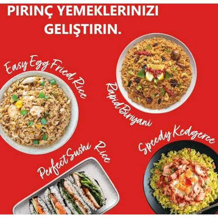 Instant Pot Duo 5L Reiskocher & Dampfgarer, Antihaft-Kochtopf mit Schongarer- und Sauté-Funktion, spülmaschinenfest, inkl. Dämpfeinsatz aus Edelstahl, Messbecher und Reislöffel - SMART CARBREDUCE-TECHNOLOGIE für gesünderes Kochen, 20 Tassen Fassungsvermögen – Bild 5