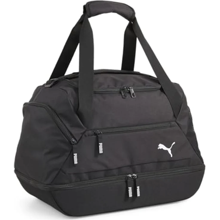 PUMA Sporttasche TeamGoal Teambag BC S, praktische Sporttasche in schwarz mit mehreren Fächern und verstellbarem Schulterriemen – Bild 1