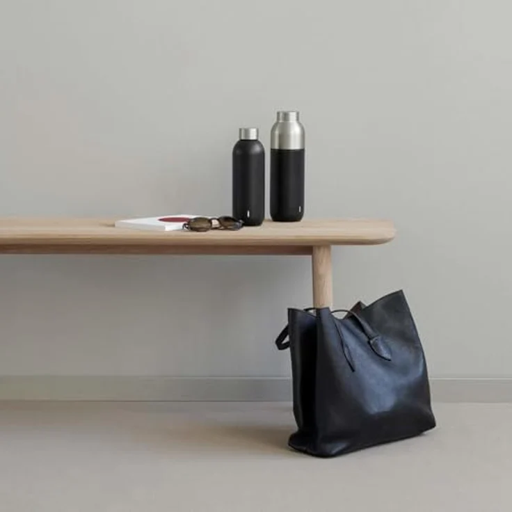 Stelton Isolierflasche Keep Warm Black, Trinkflasche, Edelstahl, Kunststoff, Schwarz, 0.75 Liter, 366 – Bild 3