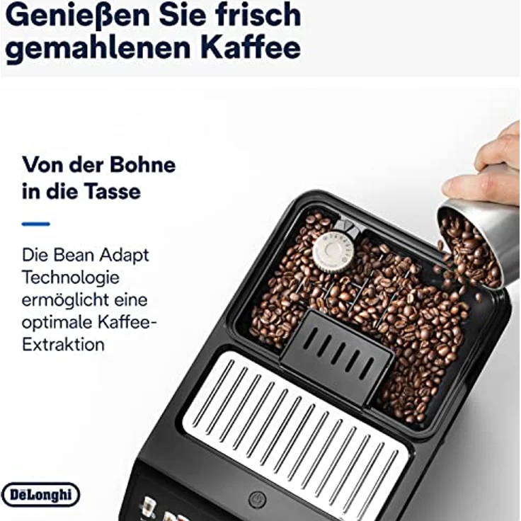 De'Longhi Eletta Explore Cold Brew ECAM452.67.G, Kaffeevollautomat mit LatteCrema Milchsystem, 3,5 Zoll TFT Touchscreen Farbdisplay, Dunkelgrau, inklusive Kaffeekanne – Bild 3