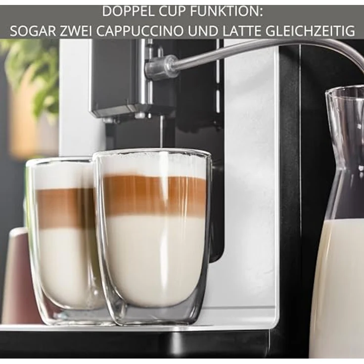Krups Evidence ECOdesign Kaffeevollautomat mit Milchschlauch, 8 Getränke, 2-Tassen-Funktion, Recyceltes Material, Kaffeemaschine, Weiß/Schiefer, EA897A10 – Bild 4