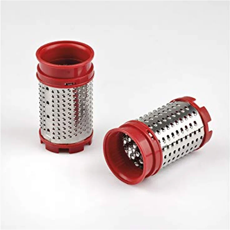 Girmi GT0201 GT02 Reibe, Edelstahlrollen, Weiß/Rot – Bild 4