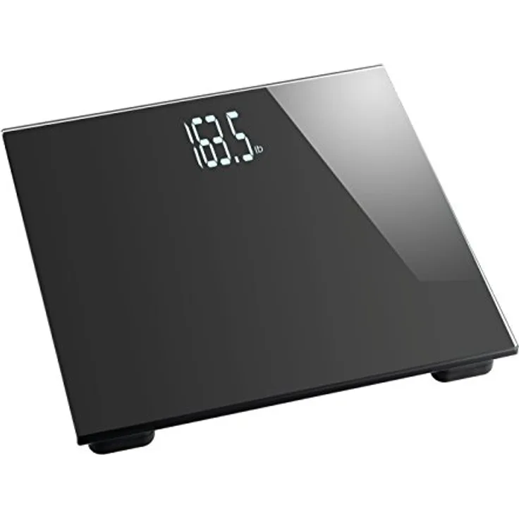 TFA Dostmann Soul Digitale Personenwaage, 98.1107, modernes flaches Design, genaue Wiegetechnik mit DMS-Sensoren, automatisches Einschalten ohne Antippen, Trittfläche aus gehärtetem Glas