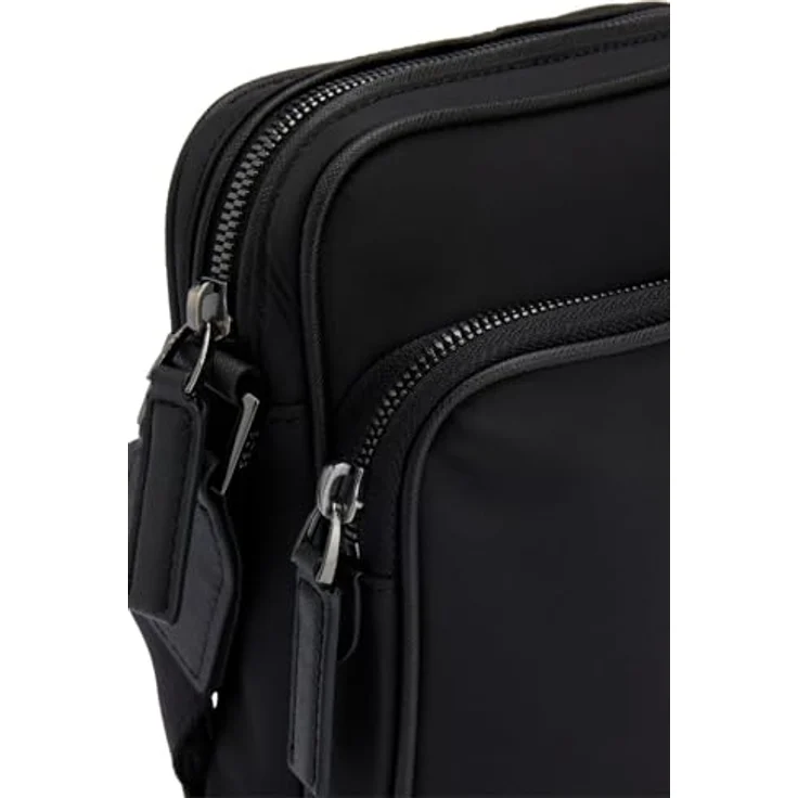 Hugo Boss B Icon NS Umhängetasche, 20.5 cm, schwarzes Recycled PET, verstellbarer Schultergurt mit Tragepolster, sicheres Reißverschlussfach – Bild 5