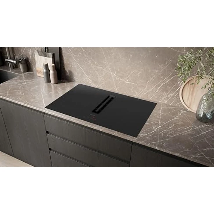 Siemens ED811BS16E iQ300, Kochfeld mit Dunstabzug (Induktion), 80 cm, Rahmenlos aufliegend, Schwarz, flächenbündig, touchControl, powerBoost – Erhöhe die Power einzelner Induktionszonen – Bild 3