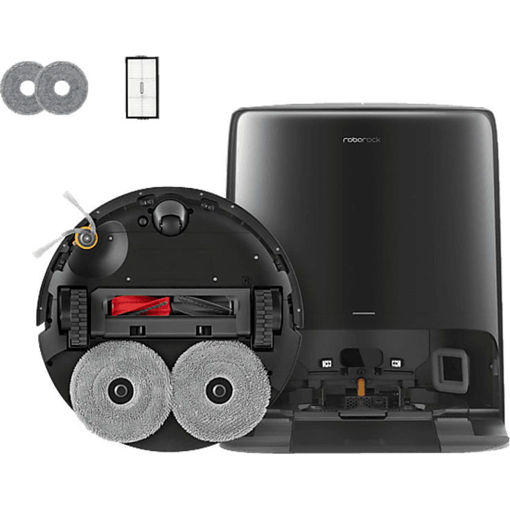 ROBOROCK Qrevo 2 ProX Black Saugwischroboter mit 25.000 Pa Saugkraft, DuoDivide-Hauptbürste und Multifunktions-Dockingstation
