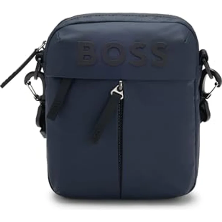 Hugo Boss Stormy Reporter Bag, Umhängetasche für Herren, DKLBLAU, verstellbarer Schultergurt, 16 x 20,5 x 4,5 cm – Bild 1