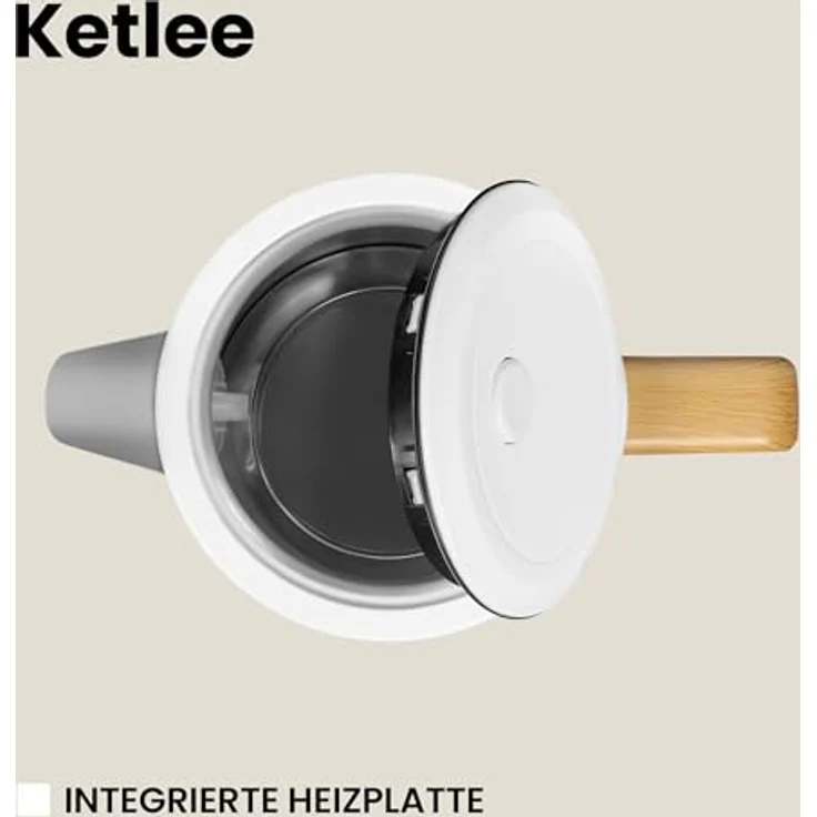 Zeegma KETLEE 1,7 L Kabelloser elektrischer Wasserkocher für Tee und Kaffee, 2200 Watt, Edelstahl, Modernes elegantes Design – Bild 4