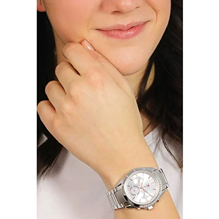 Tommy Hilfiger Multi Zifferblatt Quarz Uhr für Damen mit Silbernes Edelstahlarmband - 1782384 – Bild 3