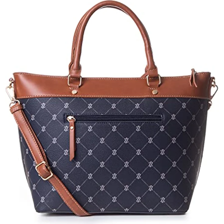 Lazarotti Palermo Handtasche 29 cm, Henkeltasche aus 100% Kunstleder, blau – Bild 4
