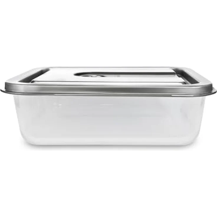 Caso VacuBoxx Inox XL 4.5-Vakuum-Frischebehälter, 4500 ml, für druckempfindliche und flüssige Lebensmittel, BPA-frei, backofenfest, spülmaschinenfest, gefrierfest – Bild 2