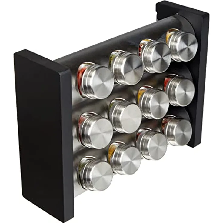 Küchenprofi KP2617502812 Gewürzständer-KP2617502812 Gewürzständer, 18/8 Edelstahl, schwarz, One size