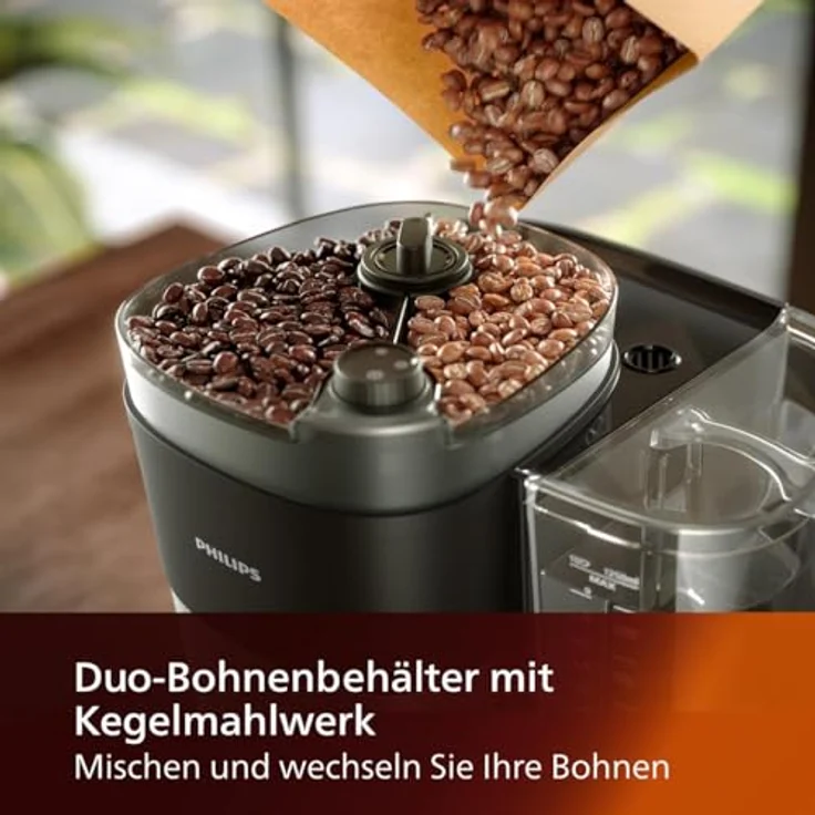 Philips All-in-1 kaffeemaschine - integriertes Kegelmahlwerk für frische Zubereitung in einer 1,25-L-Glaskanne, Auswahl der Intensität (HD7900/50) – Bild 2