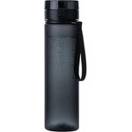 VINSUN Trinkflasche 1L schwarz - auslaufsicher, Kohlensäure geeignet, BPA frei, Tritan, Einhandbedienung - Leichte Wasser Flasche für Sport, Schule, Uni, Fahrrad