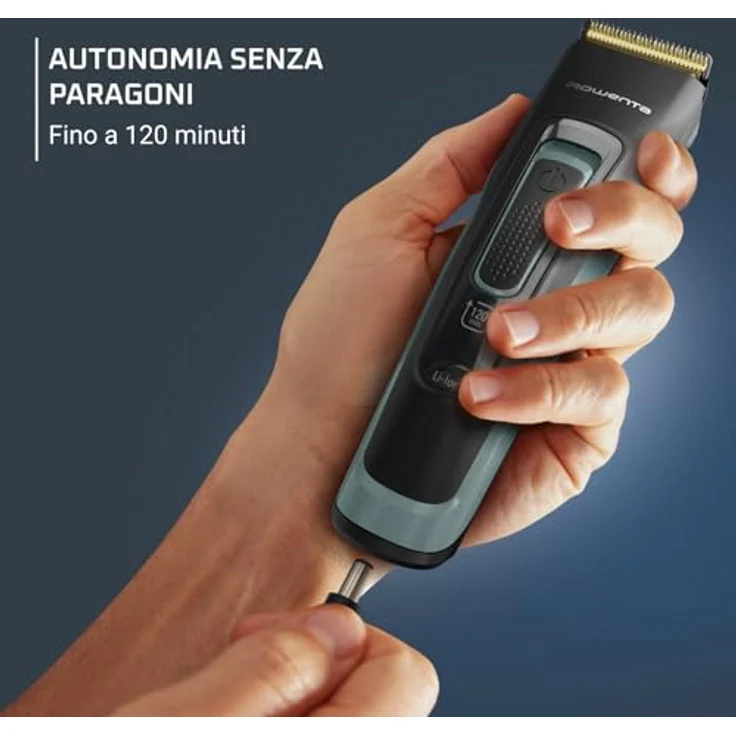 Rowenta Advancer TN5224, Haar- und Bartschneider für Herren mit 29 Schnittlängen, Edelstahlklingen mit Titanbeschichtung, wiederaufladbarer Akku, 120 Minuten Laufzeit – Bild 4