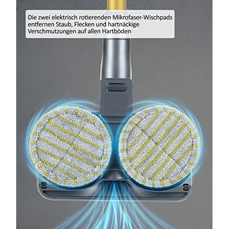 INVICTUS X8 Motorisierter Elektro-Wischmopp als Saugwischer für Nassreinigung mit 2 elektrisch Mikrofaser Wisch Tüchern, alle Hartböden, wassersparend | Set 3-tlg,geeignet auch für X8 Pro – Bild 3
