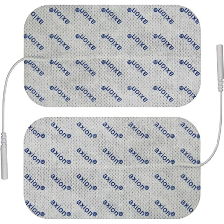 Axion Elektrodenpads, TENS EMS Elektroden 12x7cm mit 2mm Steckanschluss, selbstklebend, 2 Stück – Bild 4