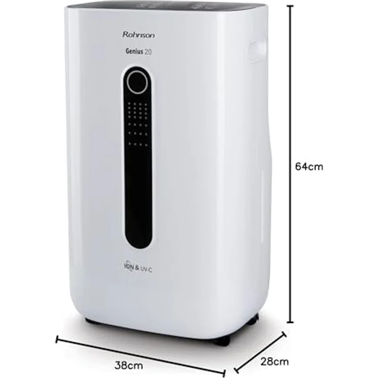 Rohnson Pro-Luftentfeuchter R-9920 - Entfeuchtet Räume bis 120 m², Smart Wi-Fi-Steuerung, 6,5 l Tank, leiser Betrieb, HEPA-Filter Option – Bild 5