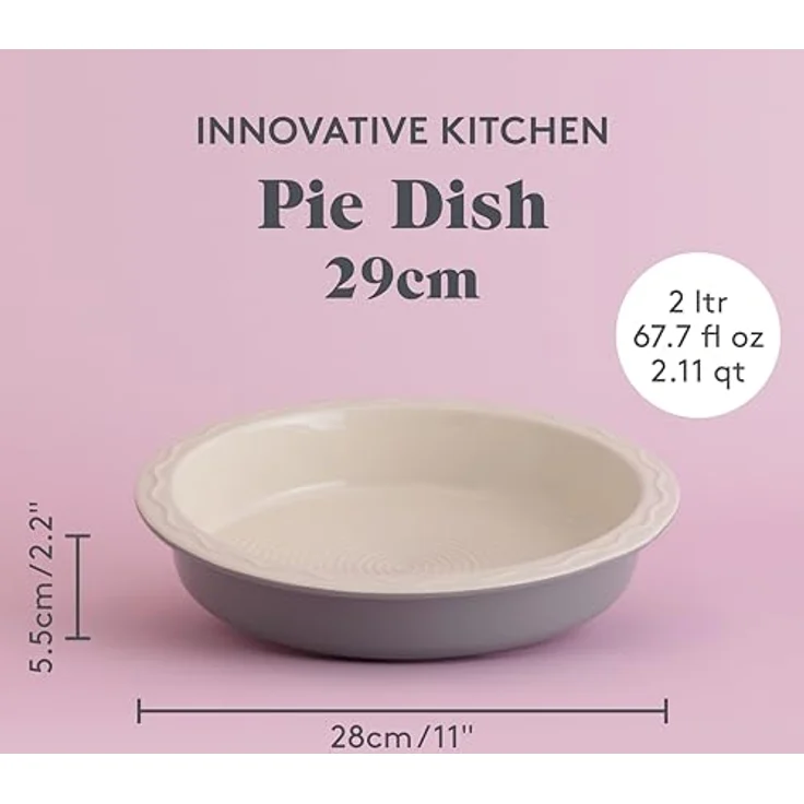 Mason Cash Auflaufform, Steinzeug, grau und creme glasiert, ideal für Lasagne, Aufläufe, Kuchen – Bild 4