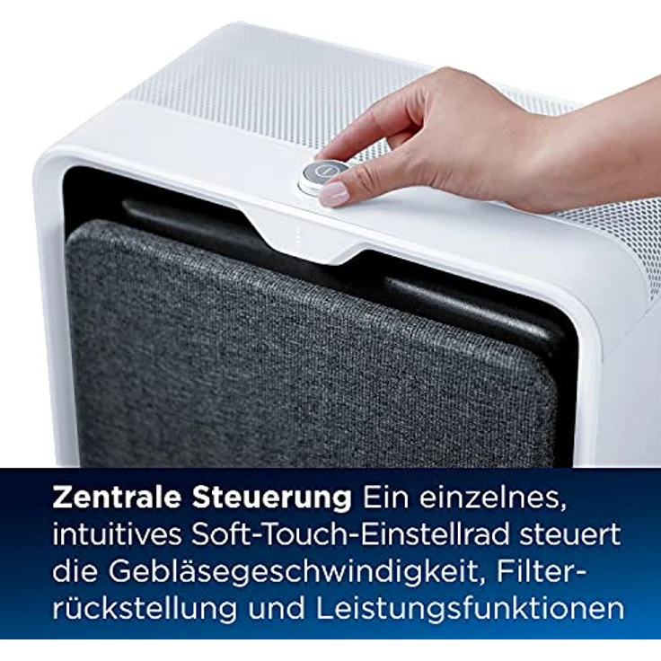 Bissell Air 320 Luftreiniger, 3-Stufen-Filterung, HEPA-Filter, PM2,5-Feinstaubsensor, weiß-grau (3002N) – Bild 5