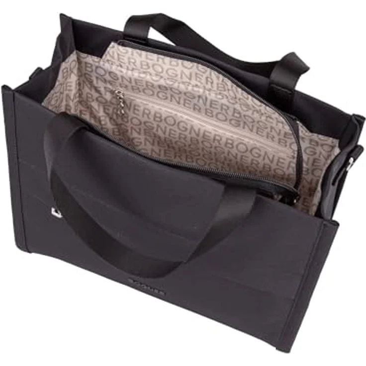 Bogner Maxon Shopper Tasche, 30 cm, grau, 100% Nylon – Bild 5