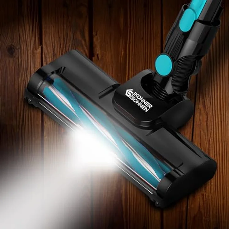 K&S Könner&Söhnen KS VC40 akku staubsauger | staubsauger beutellos mit 25000 Pa/300 W | handstaubsauger akku | bis zu 45 Min Laufzeit | Staubsauger kabellos mit Fugendüse & Staubbürste | Beleuchtung – Bild 4